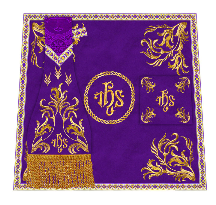 Mass Set Vestment with Embroidered Motif