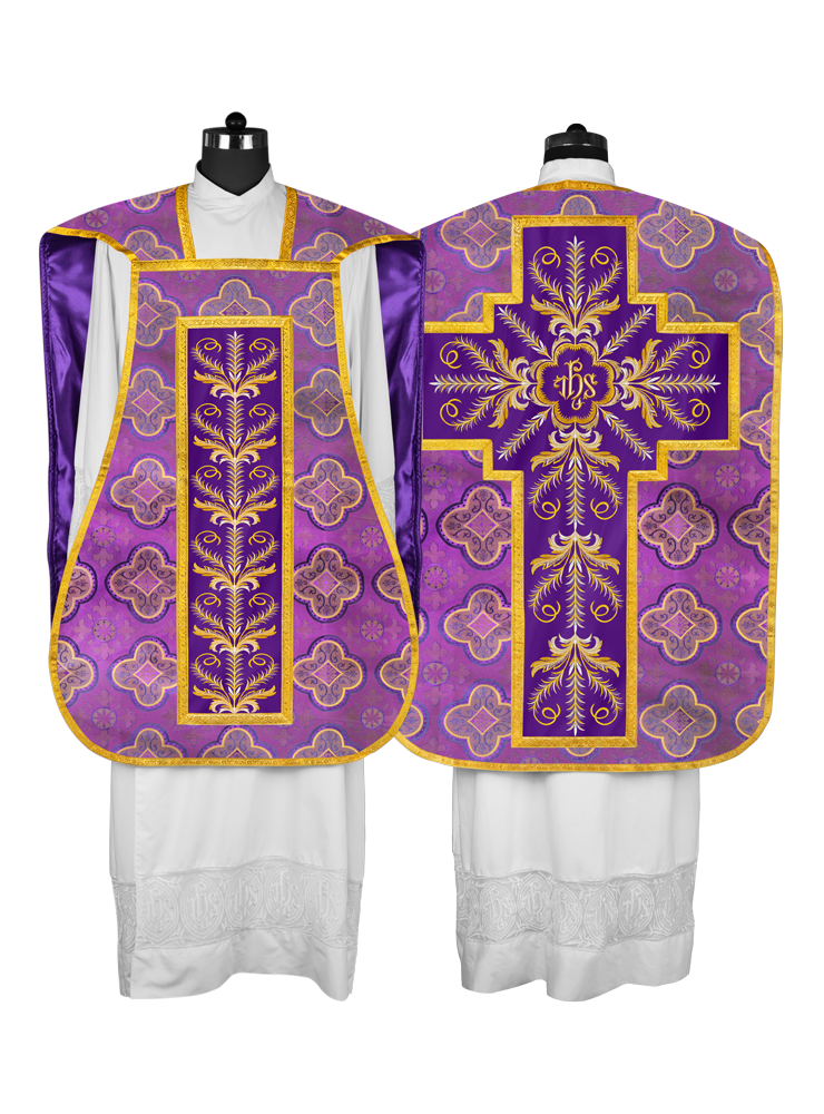 Chasuble Roman Fiddleback Vestment - Sanctus Collection