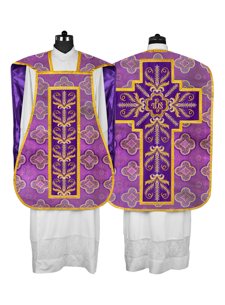 Chasuble Roman Fiddleback Vestment - Sanctus Collection