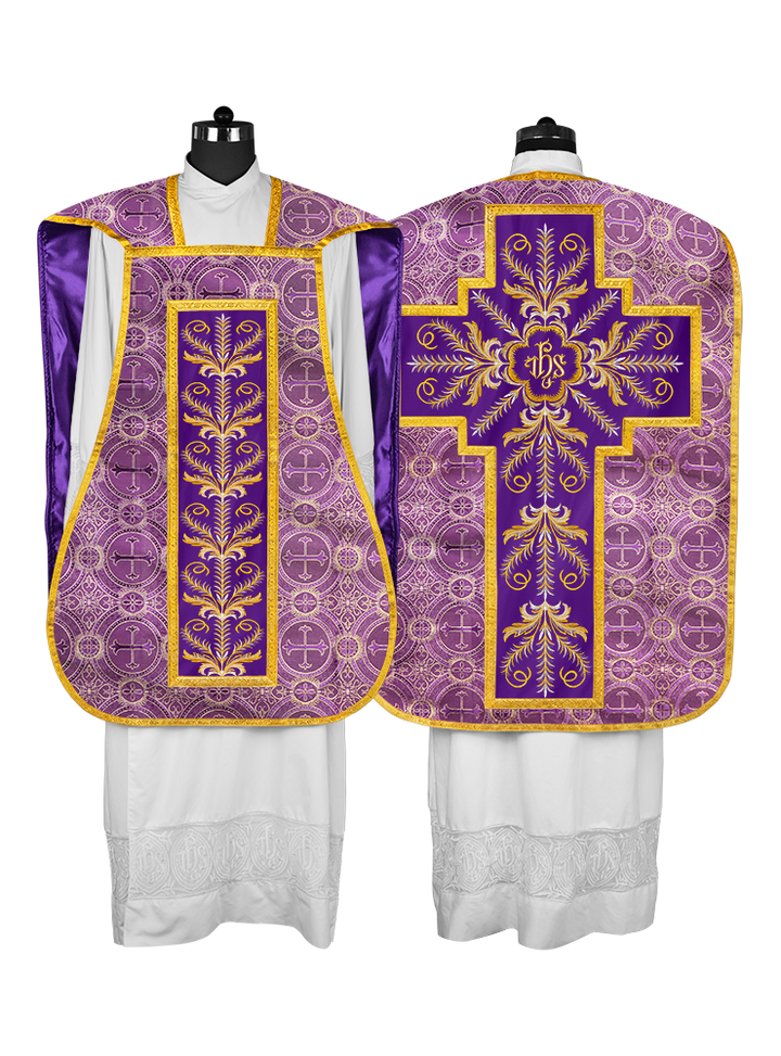 Chasuble Roman Fiddleback Vestment - Sanctus Collection