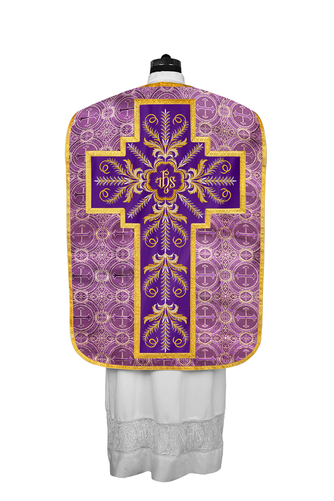 Chasuble Roman Fiddleback Vestment - Sanctus Collection