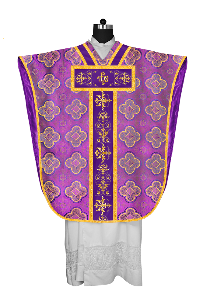 ST PHILIP NERI CHASUBLE WITH EMBROIDERED LACE