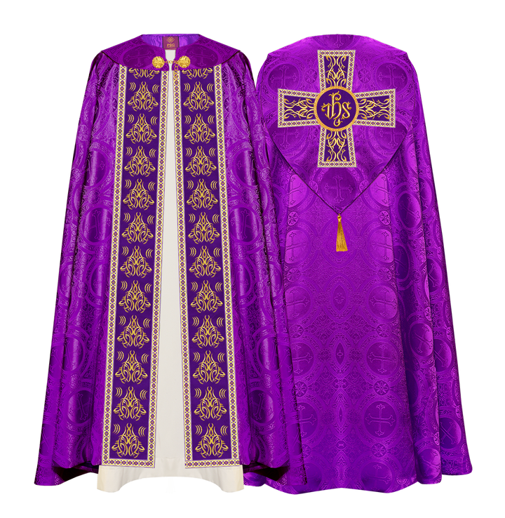 GOTHIC COPE VESTMENTS WITH LITURGICAL EMBROIDERY AND TRIMS