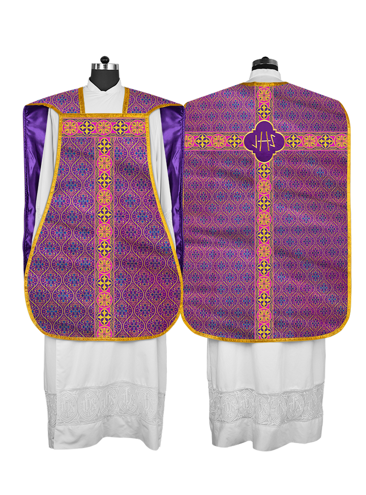 Roman Fiddleback with Woven Braided Trims