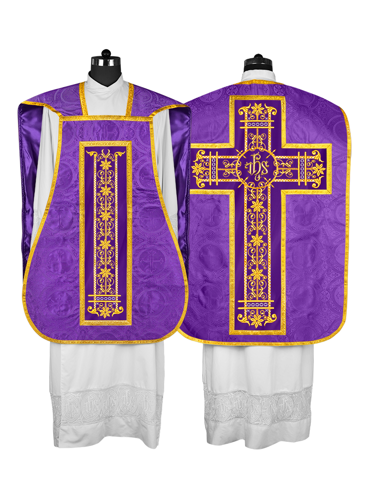 Roman embroidered chasuble vestment - Contemporary collection