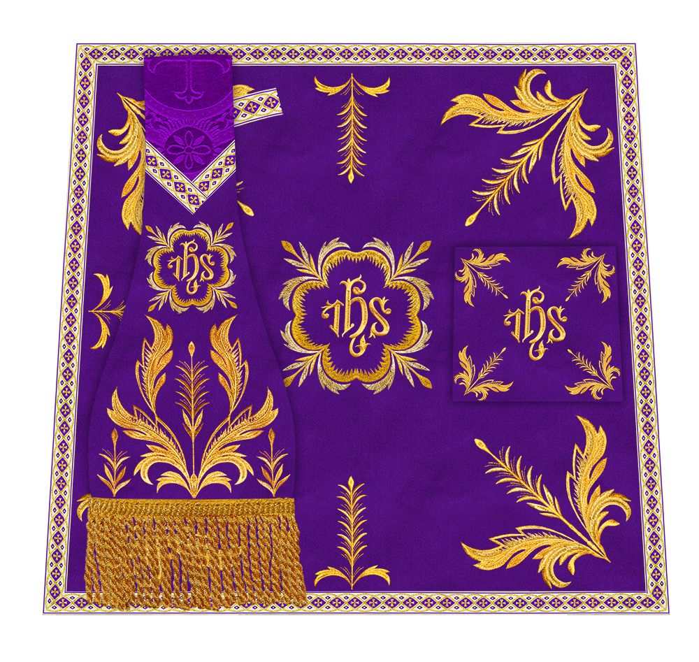 Mass Set Vestment with Embroidery Trims