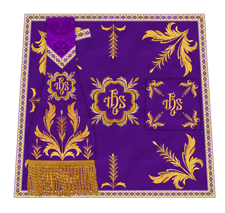 Mass Set Vestment with Embroidery Trims