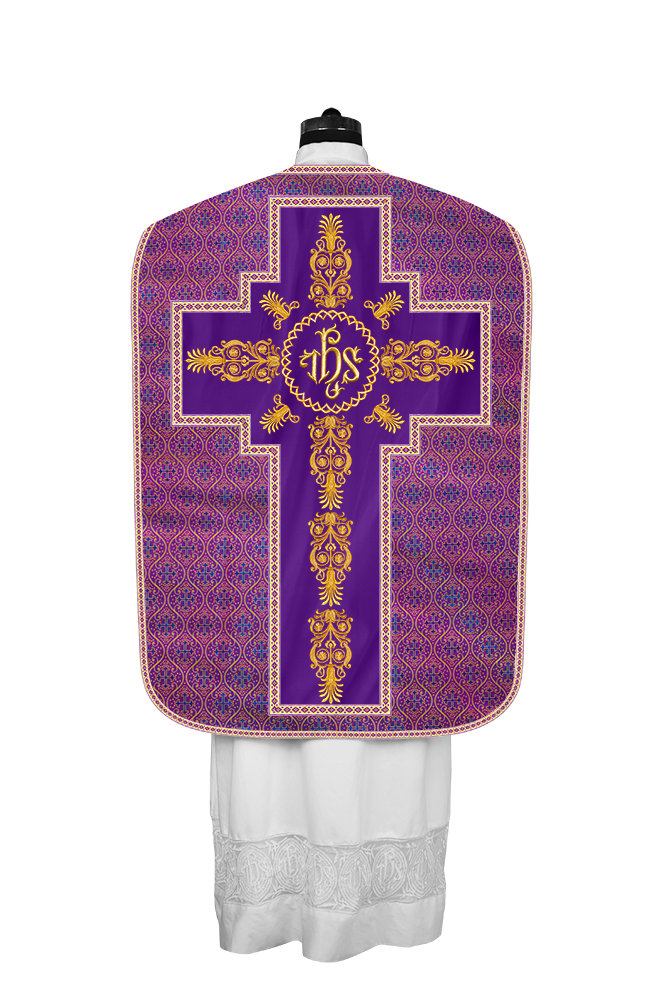 Roman Chasuble Vestments Adorned with Trims