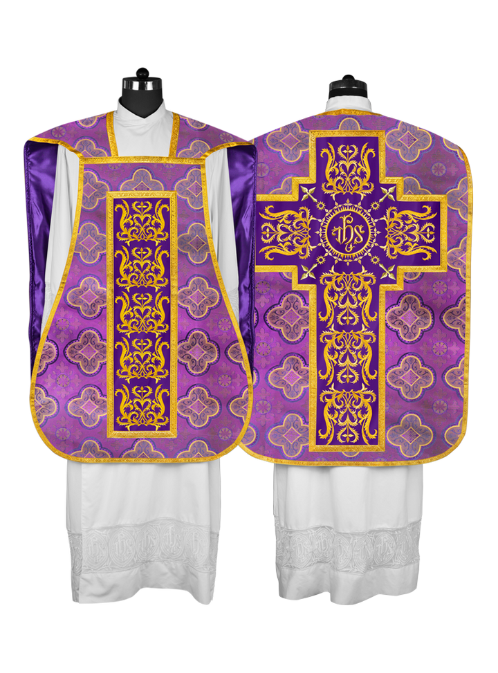 Fiddleback vestment with golden orphrey - Spiritus Collection