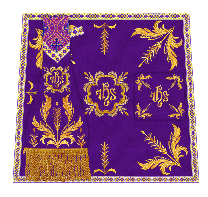 Mass Set Vestment with Embroidery Trims
