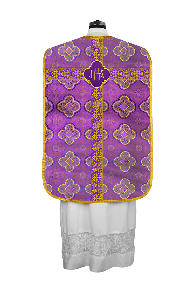 Roman Chasuble Fiddleback with Braided Trims