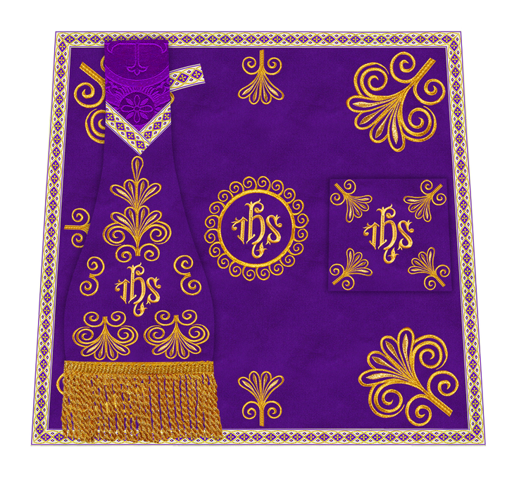 Ornate Embroidery Mass Set with Motif