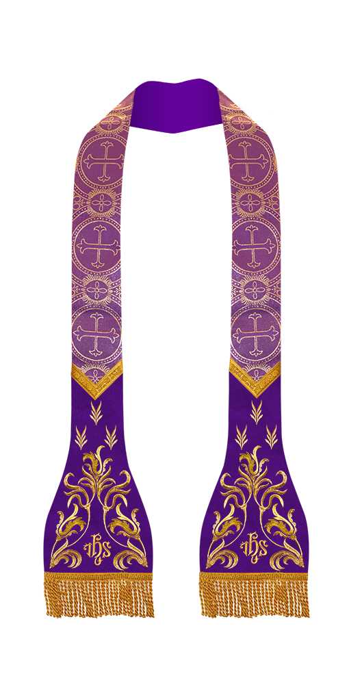 Lustrous Roman Stole Vestments - Cathedral collection