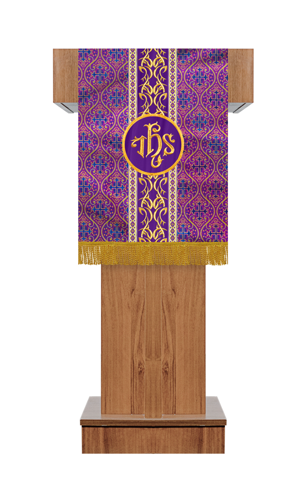 Pulpit/Lectern with Embroidery Motif and Orphrey
