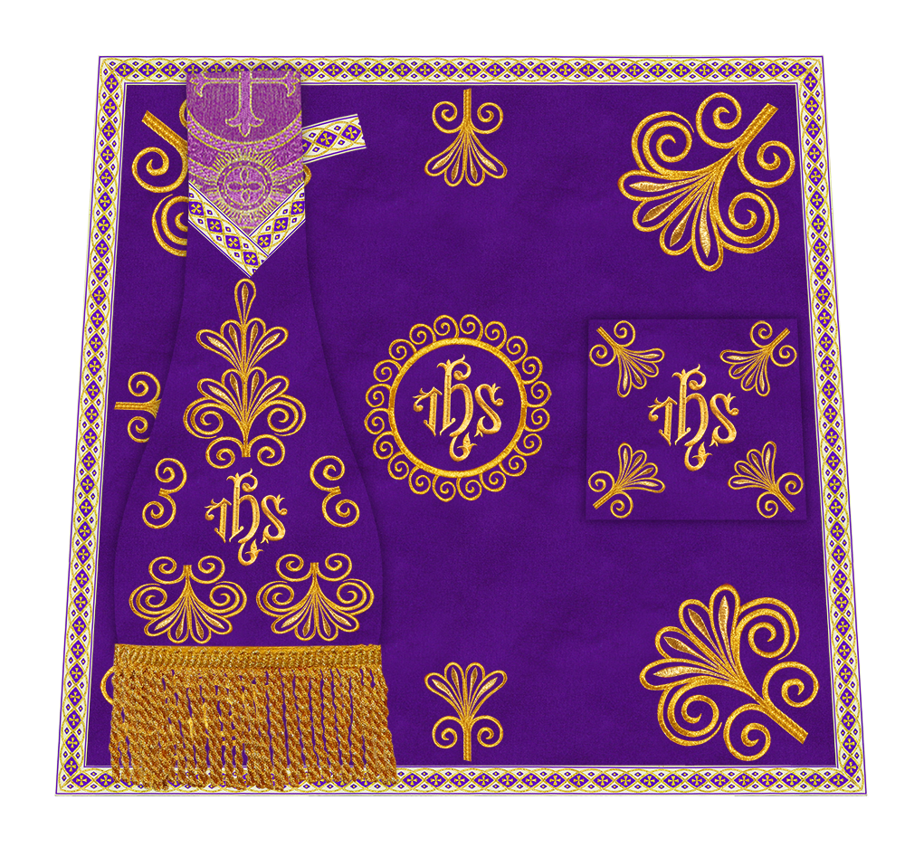 Ornate Embroidery Mass Set with Motif