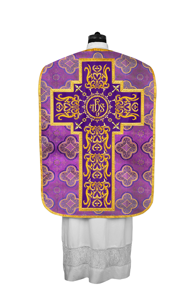 Fiddleback vestment with golden orphrey - Spiritus Collection