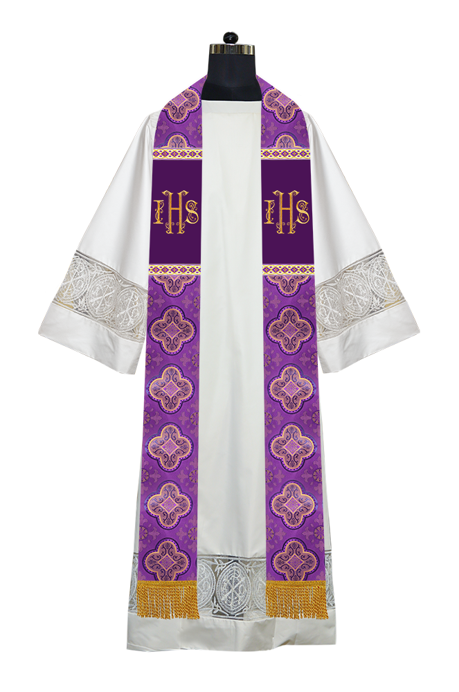 Embroidered IHS Ordination Stole