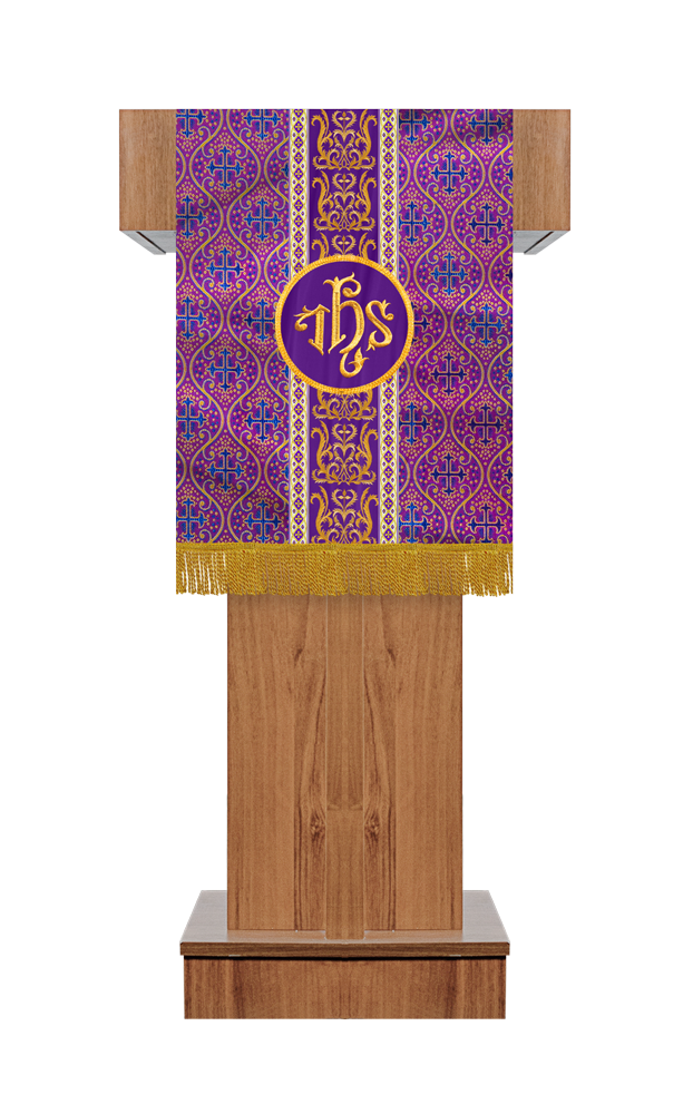 Pulpit/Lectern with Motif and Adorned woven braided and Trims