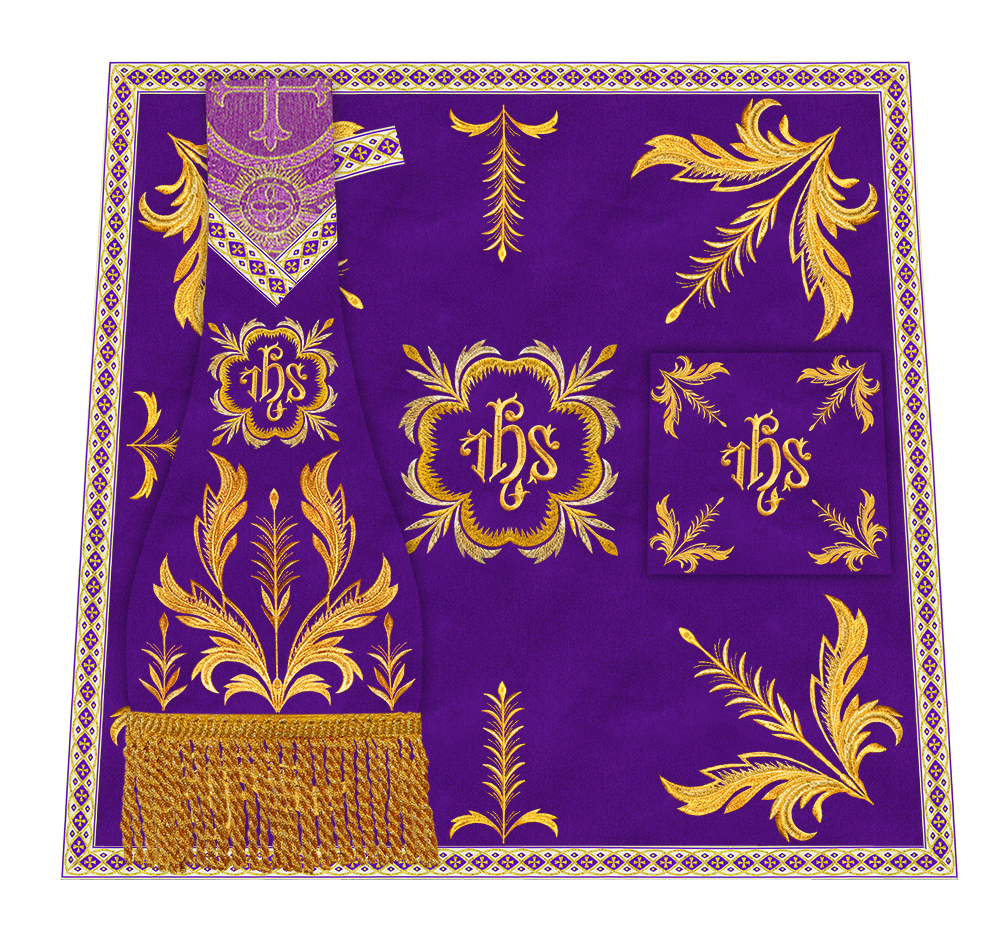 Mass Set Vestment with Embroidery Trims