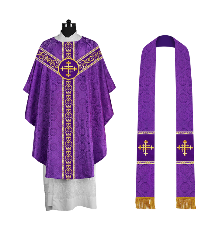 Exquisitely Embroidered Gothic Chasuble Liturgical Vestment