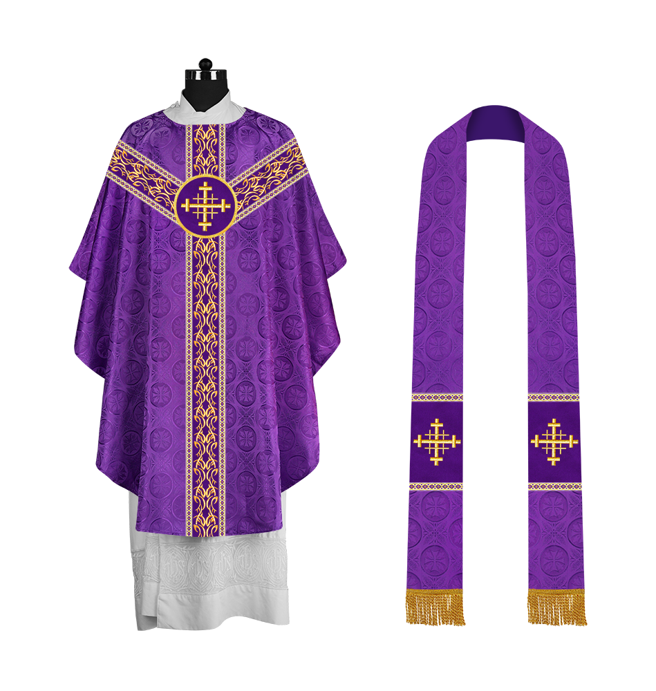 Gothic Chasuble with Y-type Embroidered Orphrey