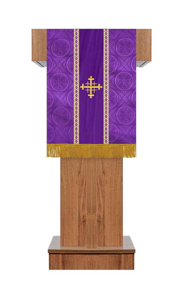 Pulpit/Lectern adorned with Embroidered Motif