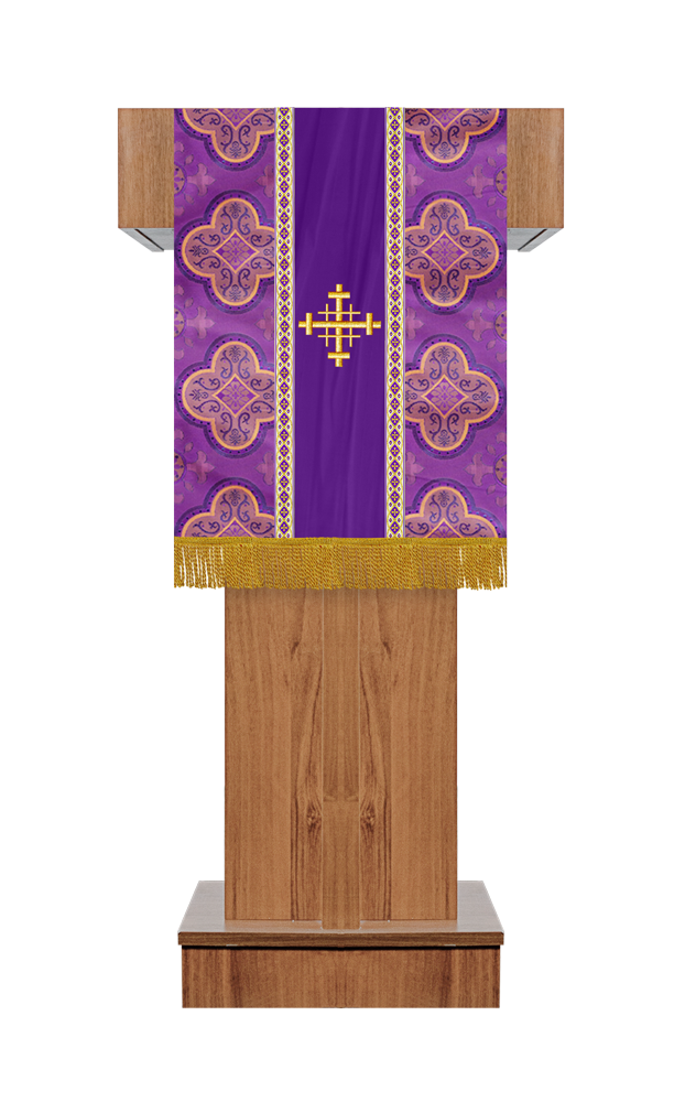 Pulpit/Lectern with Spiritual Motif and Trims