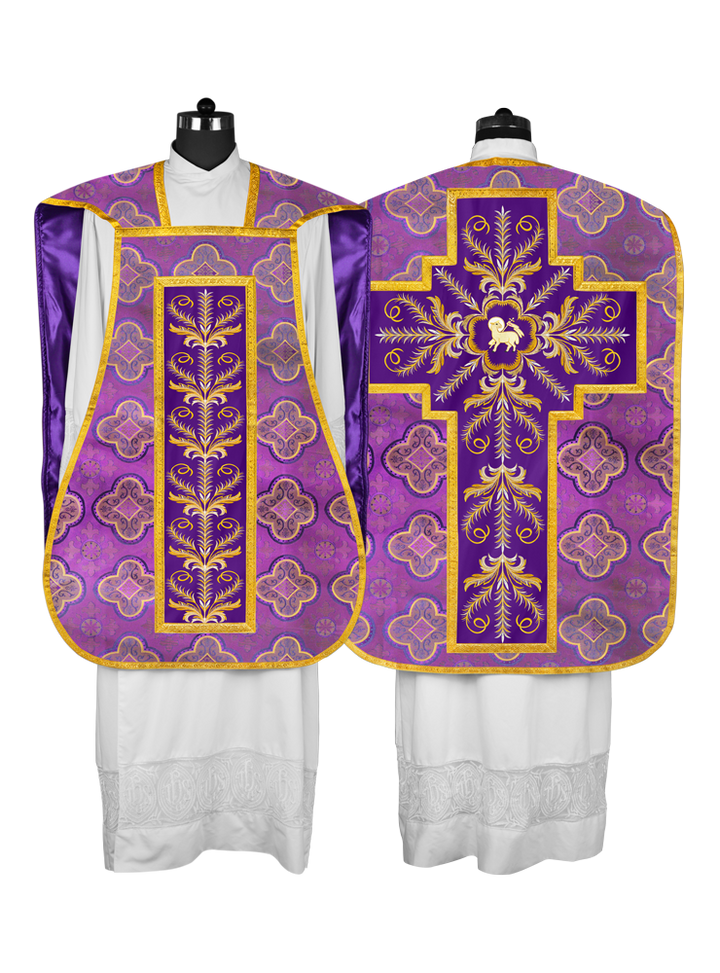 Chasuble Roman Fiddleback Vestment - Sanctus Collection