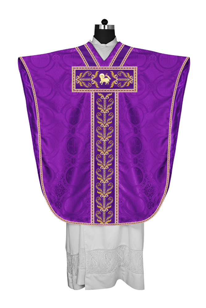 BORROMEAN CHASUBLE VESTMENT WITH LITURGICAL TRIMS