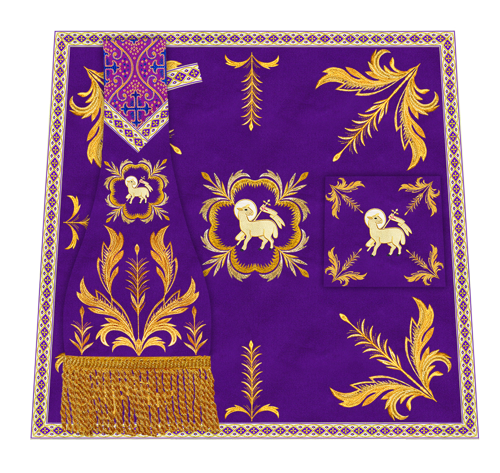 Mass Set Vestment with Embroidery Trims