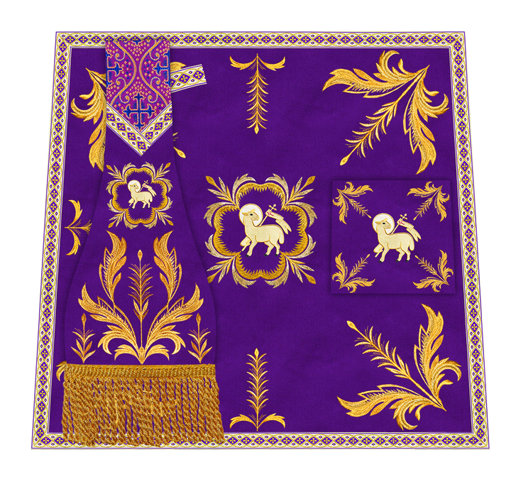 Mass Set Vestment with Embroidery Trims
