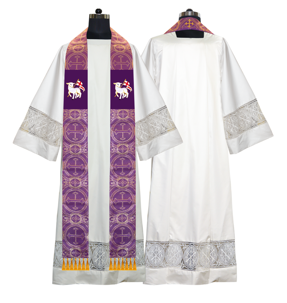 Embroidered Priest Stole with Motif