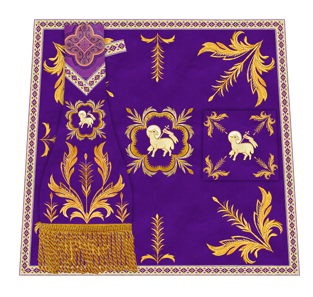Mass Set Vestment with Embroidery Trims