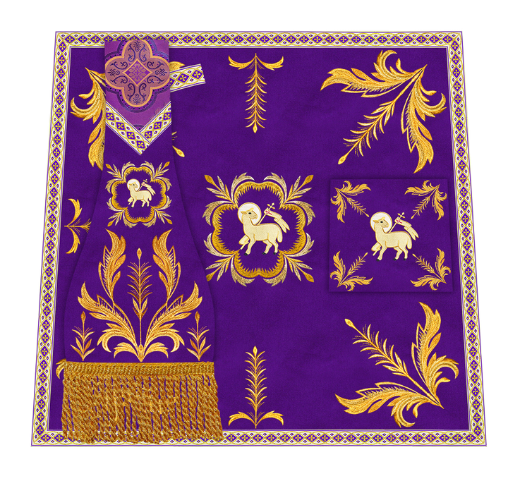 Mass Set Vestment with Embroidery Trims