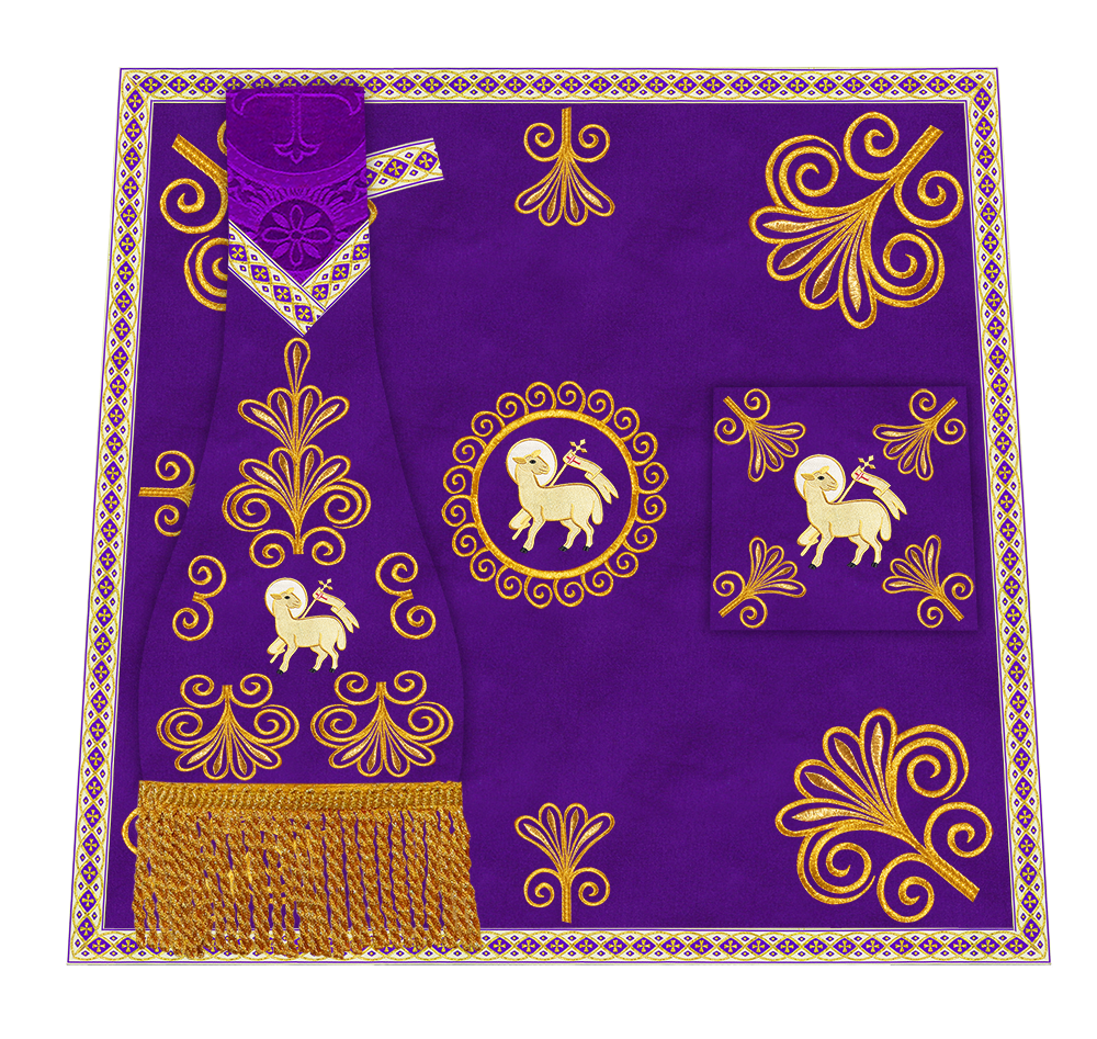 Ornate Embroidery Mass Set with Motif