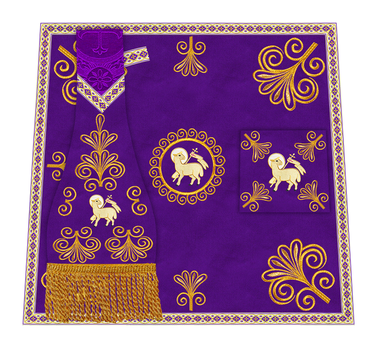Ornate Embroidery Mass Set with Motif