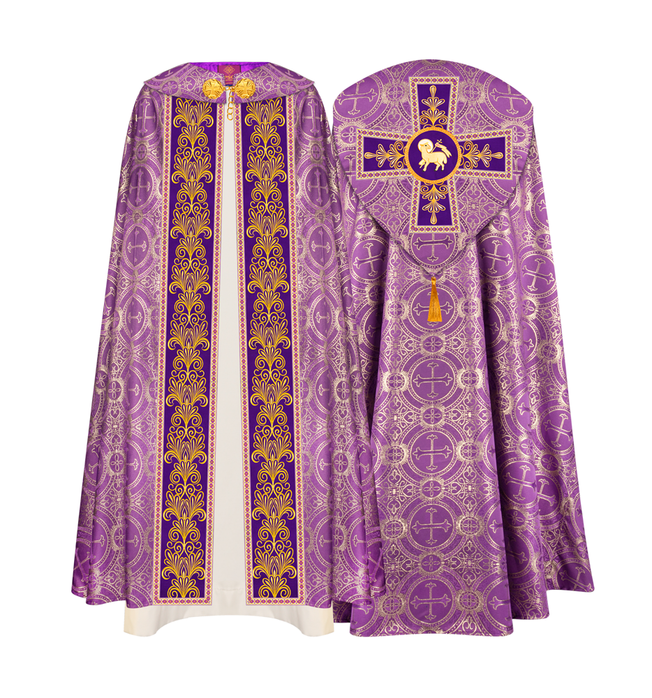 Gothic Cope vestments with Spiritual Motifs and Trims