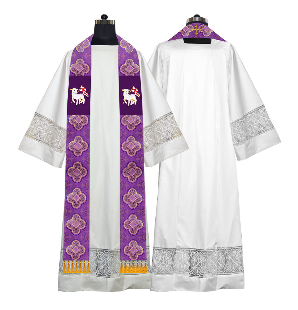 Embroidered Priest Stole with Motif