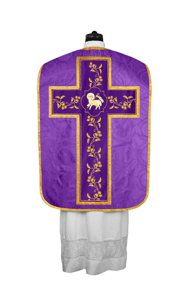 Elegant Roman chasuble vestment - Floral collection