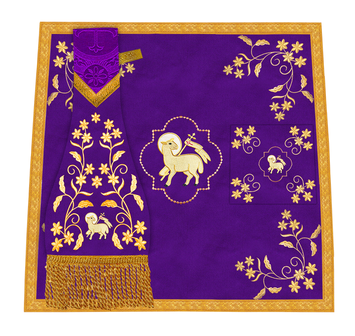 Beautiful mass set with golden embroidery - Floral collection