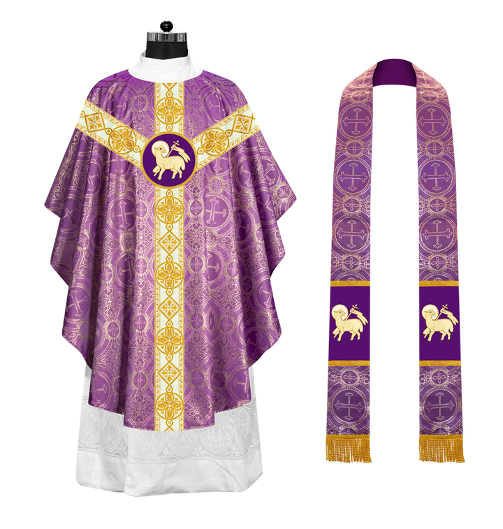 Gothic Chasuble Vestment - Y Type Orphrey