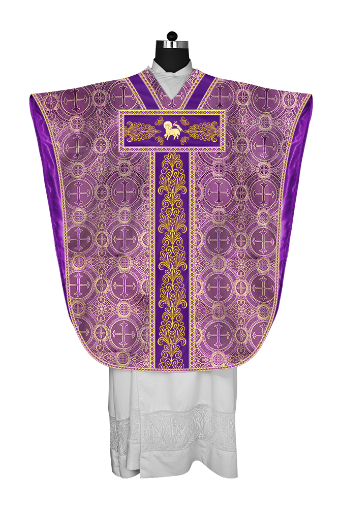 SPIRITUAL BORROMEAN CHASUBLE WITH Y TYPE ORPHREY AND TRIMS