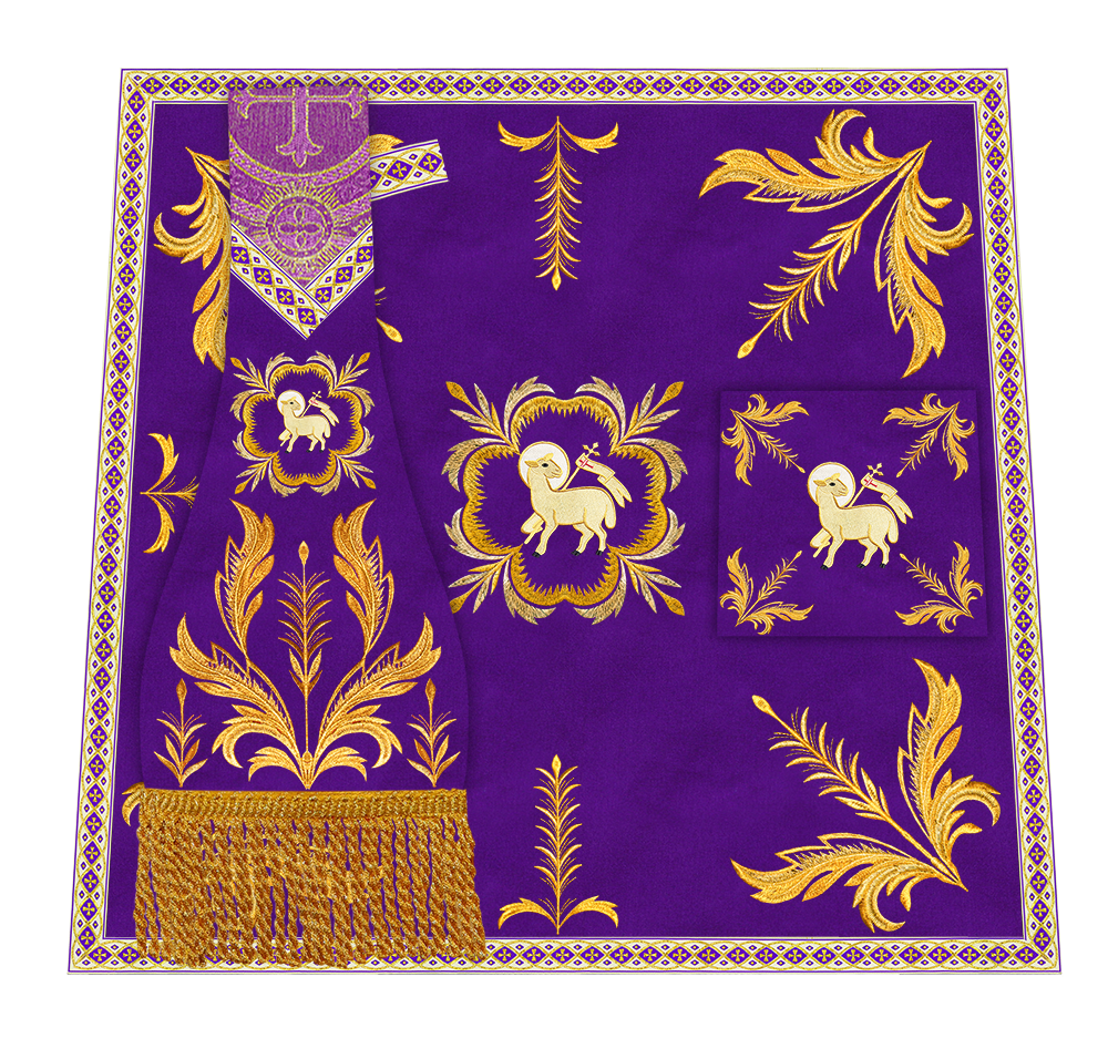 Mass Set Vestment with Embroidery Trims