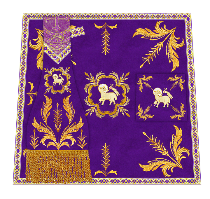 Mass Set Vestment with Embroidery Trims