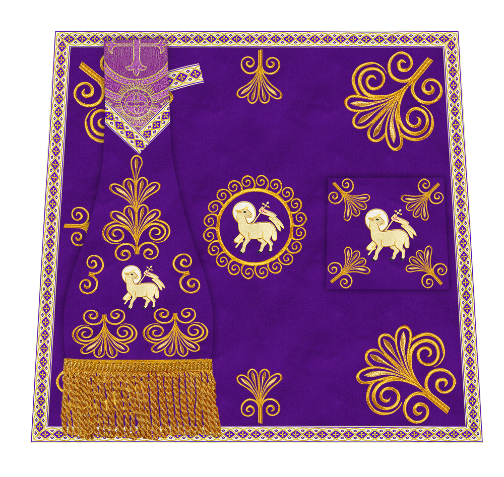 Ornate Embroidery Mass Set with Motif