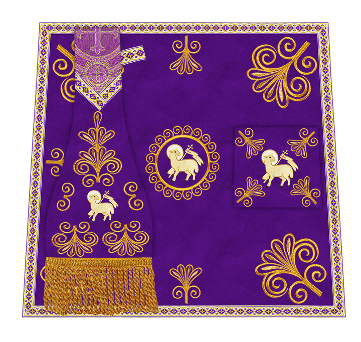 Ornate Embroidery Mass Set with Motif