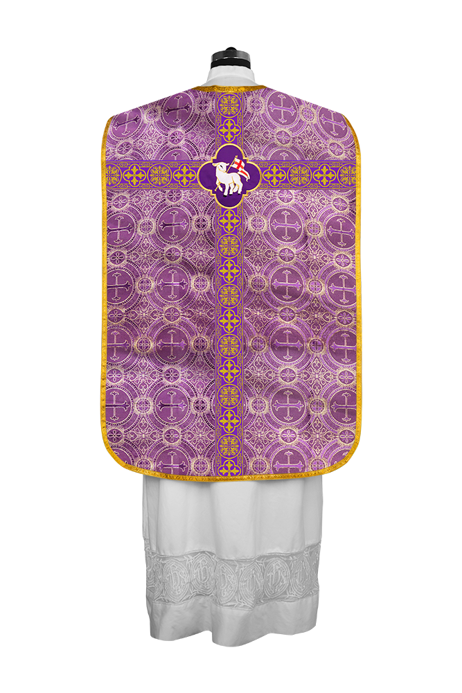 Roman Chasuble Fiddleback with Braided Trims