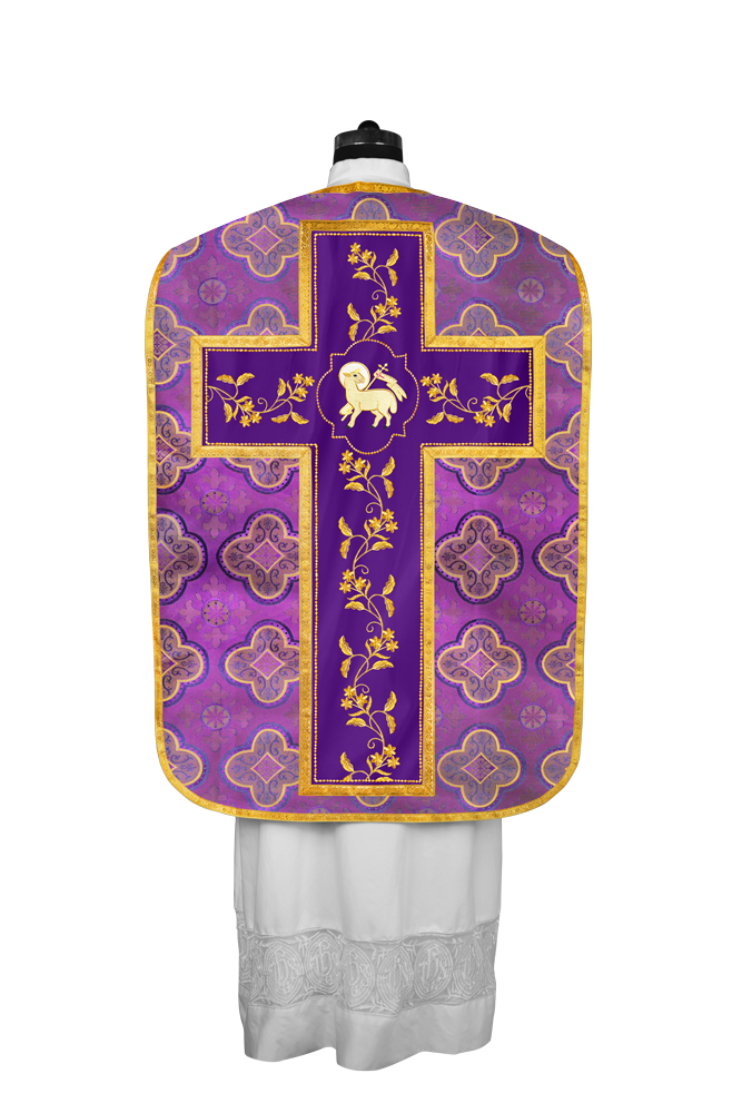 Elegant Roman chasuble vestment - Floral collection