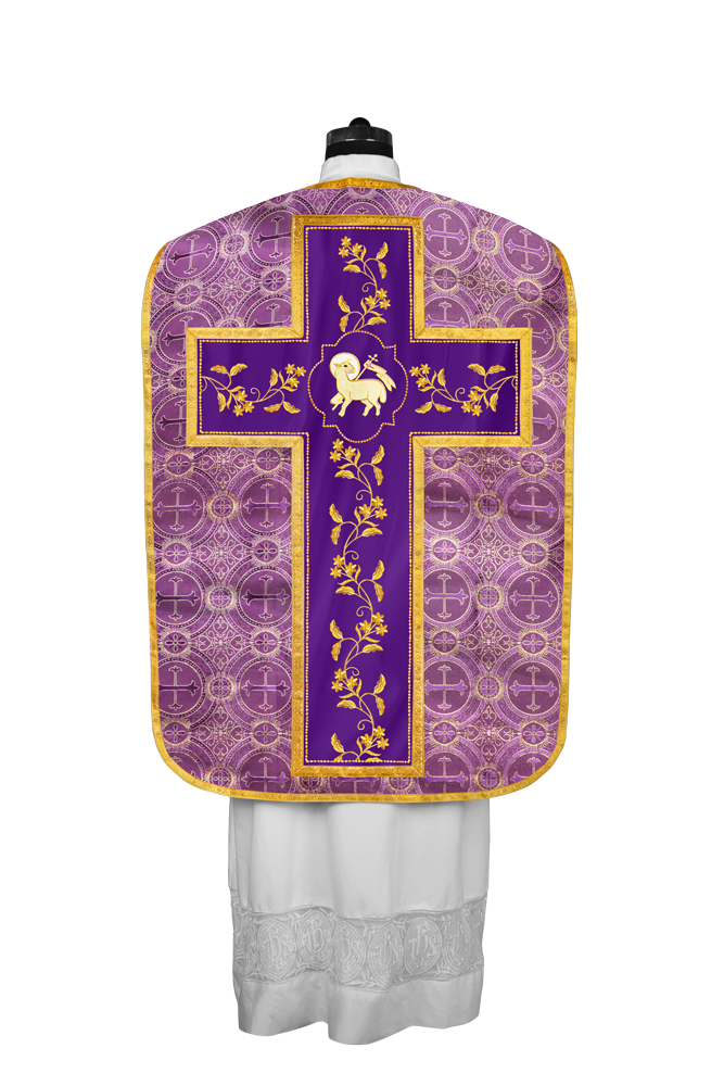 Elegant Roman chasuble vestment - Floral collection
