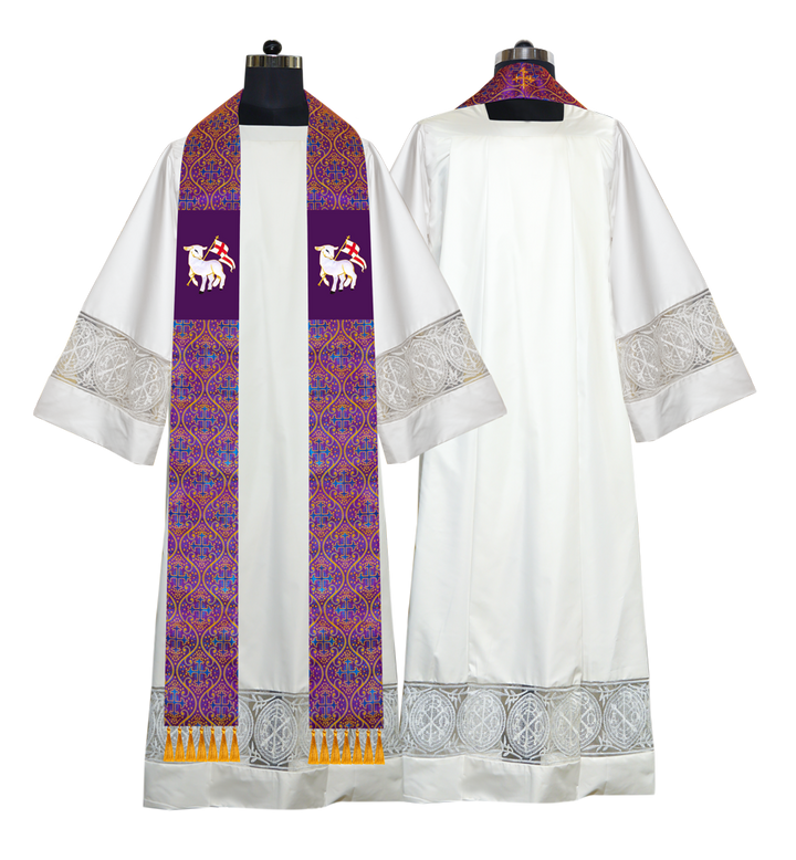 Embroidered Priest Stole with Motif